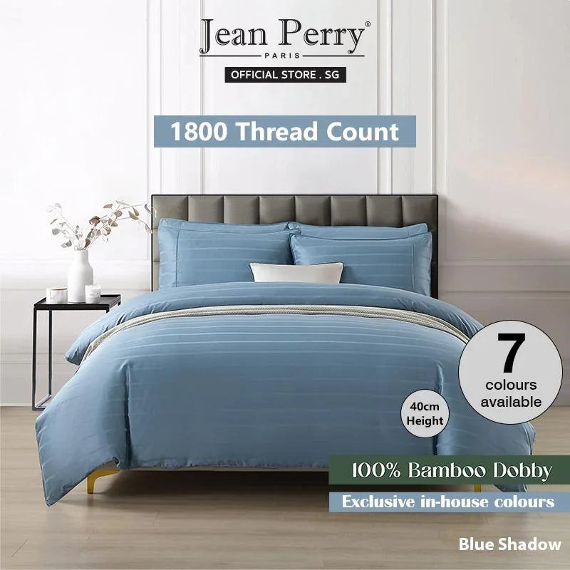[New Arrival Bamboo Dobby 1800TC - Bedsheet Set] Jean Perry "Rexburg" Bamboo Dobby 1800 Thread Count Collection Bedsheet Set