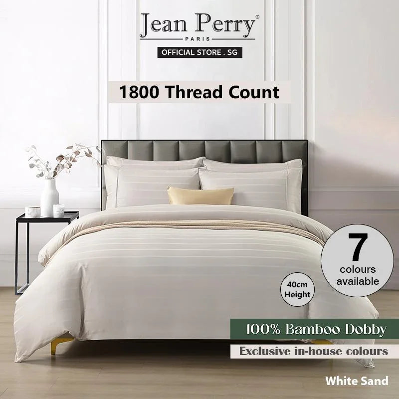 [New Arrival Bamboo Dobby 1800TC - Bedsheet Set] Jean Perry "Rexburg" Bamboo Dobby 1800 Thread Count Collection Bedsheet Set