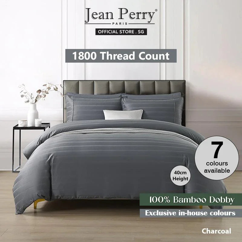 [New Arrival Bamboo Dobby 1800TC - Bedsheet Set] Jean Perry "Rexburg" Bamboo Dobby 1800 Thread Count Collection Bedsheet Set