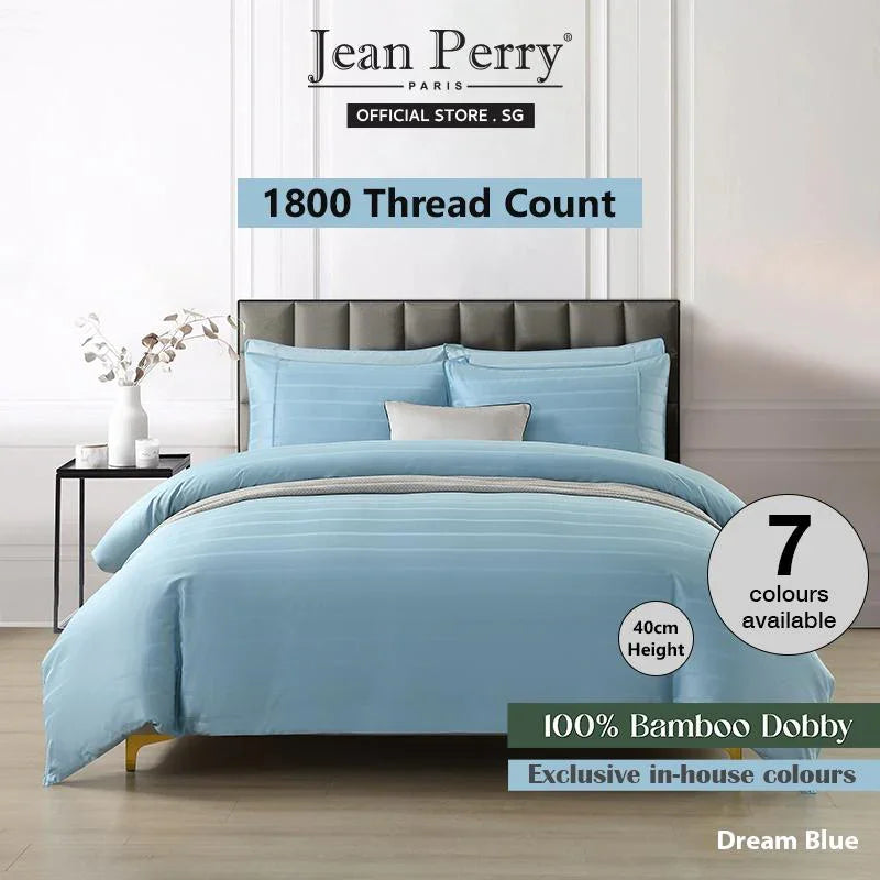 [New Arrival Bamboo Dobby 1800TC - Bedsheet Set] Jean Perry "Rexburg" Bamboo Dobby 1800 Thread Count Collection Bedsheet Set